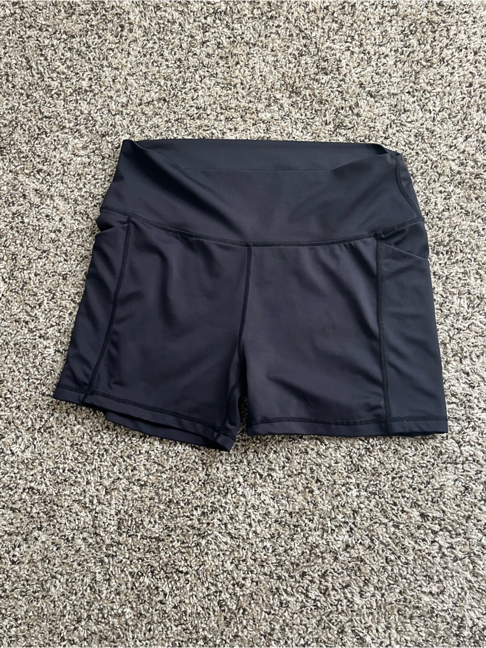 Senita Athletics Black High-Waist Performance Shorts
